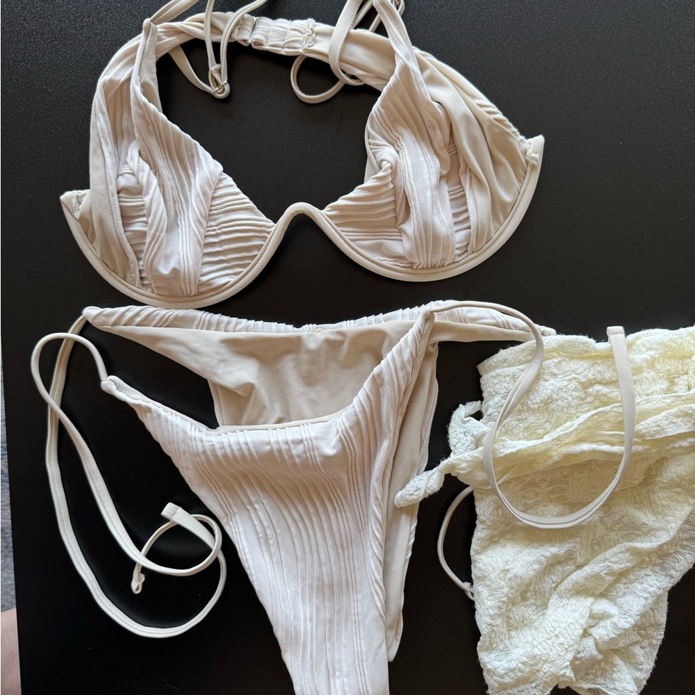 Zaful Cream Bikini Set